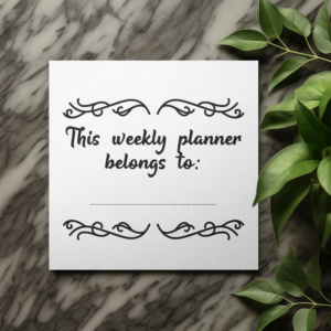 Weekly Planner