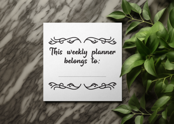 Weekly Planner